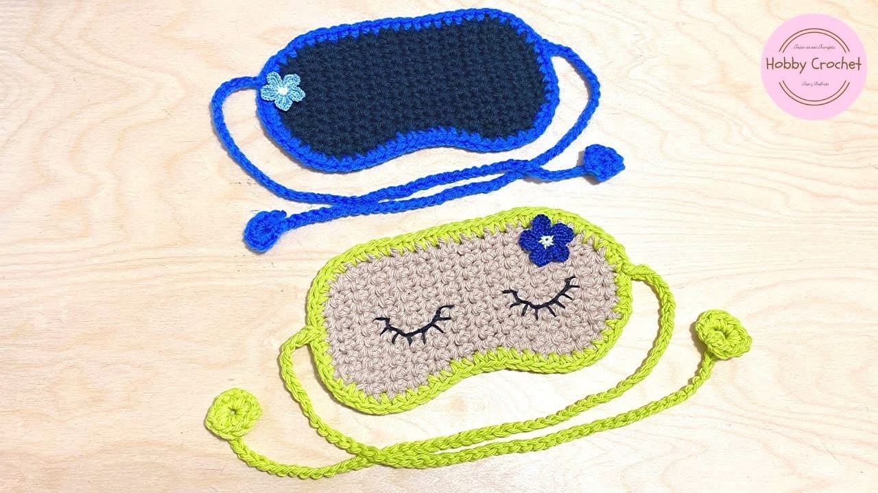 Antifaz para dormir a crochet paso a paso (Versión Diestra)