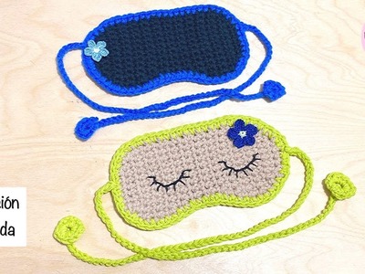 Antifaz para dormir a crochet paso a paso (Versión Zurda)