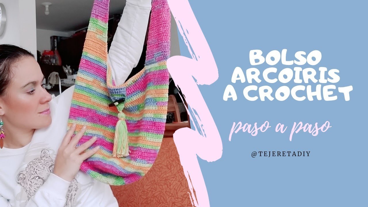 Bolso Arcoíris a Crochet - Paso a paso