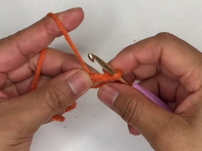 Como hacer cadenas a crochet para principiantes. paso a paso para aprender a tejer a crochet