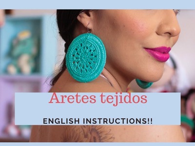 Cómo tejer aretes a crochet. Crochet earrings, english instructions!