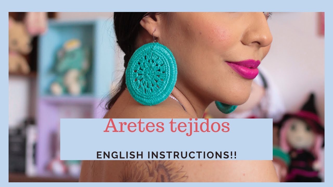 Cómo tejer aretes a crochet. Crochet earrings, english instructions!