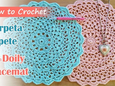 [Eng Sub] Easy Lace Doily - Carpeta Tapete Mandala a Crochet - Placemat Free Pattern - Home 2020