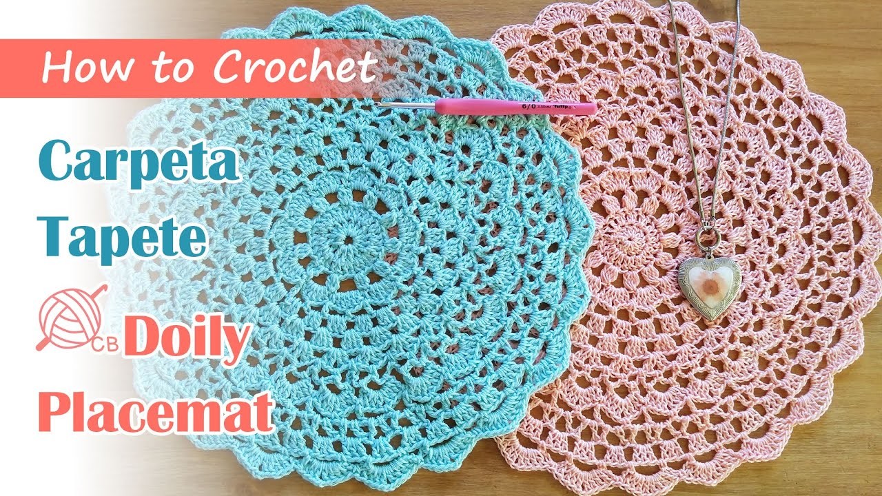 [Eng Sub] Easy Lace Doily - Carpeta Tapete Mandala a Crochet - Placemat Free Pattern - Home 2020