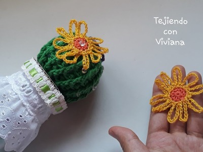 Flor fácil Tejida a Gancho Crochet