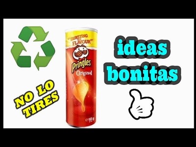 IDEAS PARA RECICLAR, bote de patatas, DECOUPAGE