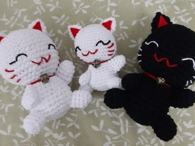Lucky Cat Neko Gatito de la Suerte amigurumi crochet - fácil de tejer