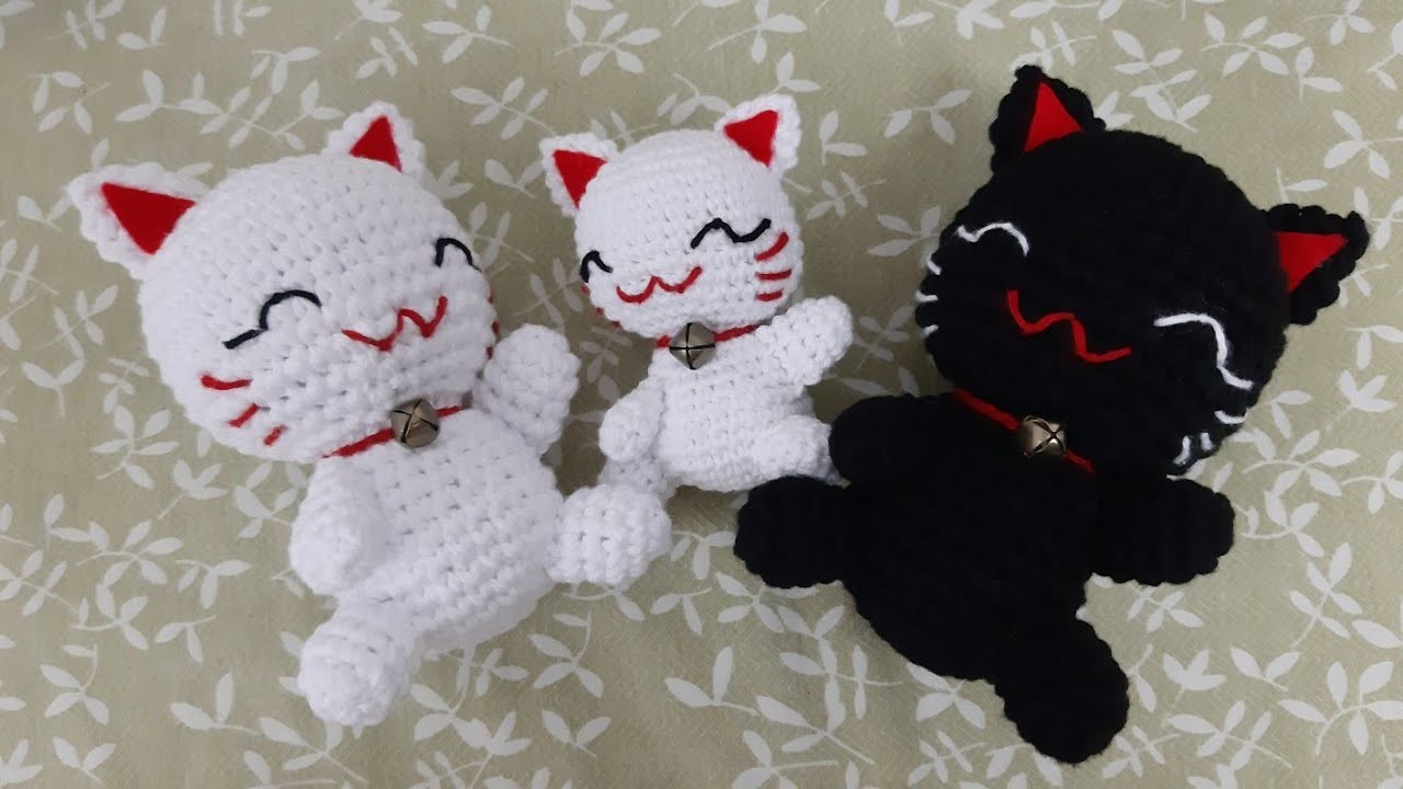 Lucky Cat Neko Gatito de la Suerte amigurumi crochet - fácil de tejer