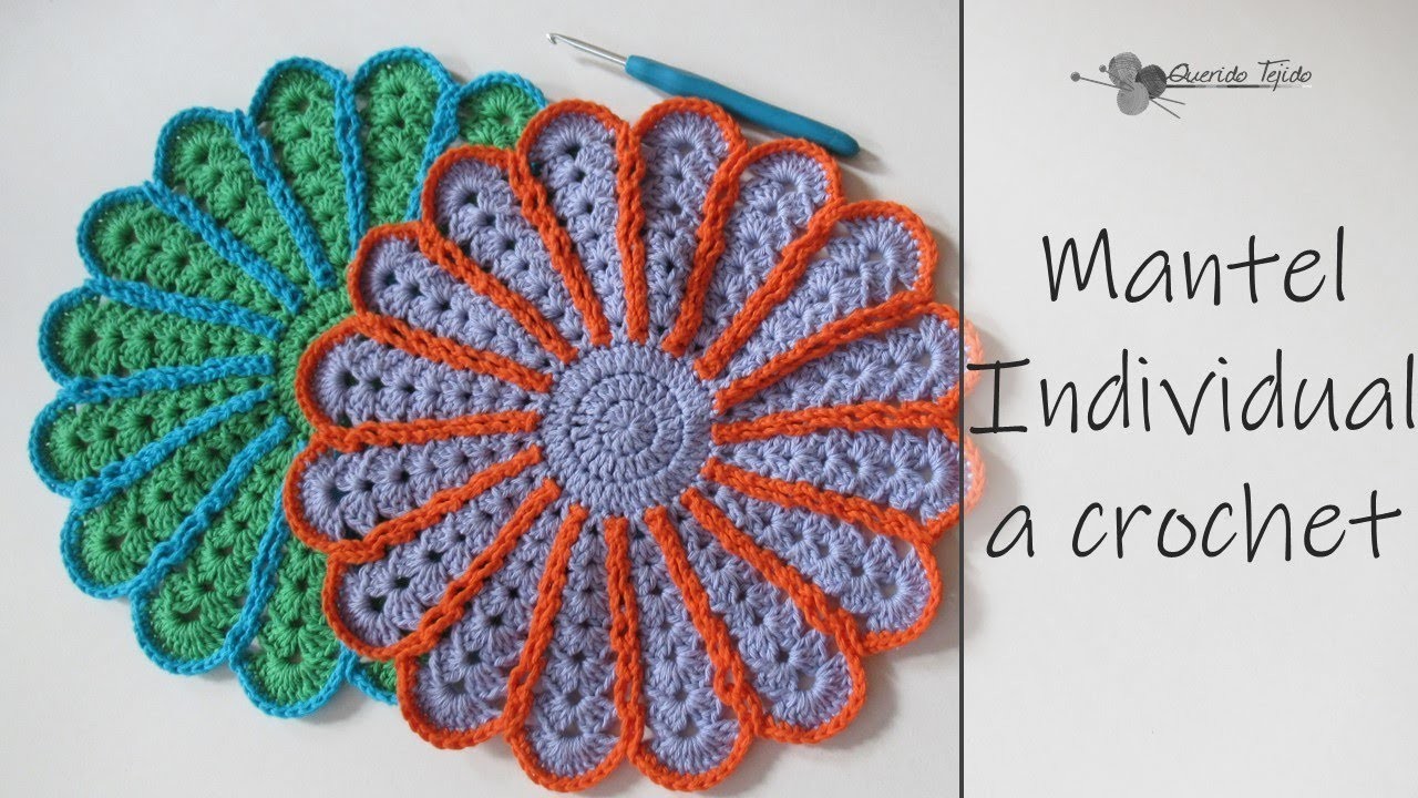 Mantel Individual - Crochet Individual Tablecloth ENGLISH SUB