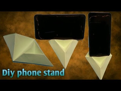 Origami diy paper phone stand | easy paper origami work| paper phone stand tutorial