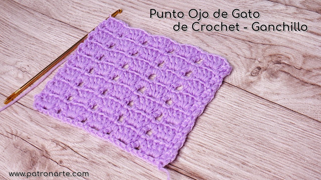 Punto Ojo de Gato de Crochet - Ganchillo | Tutoriales de Crochet Paso a Paso #crochet #ganchillo