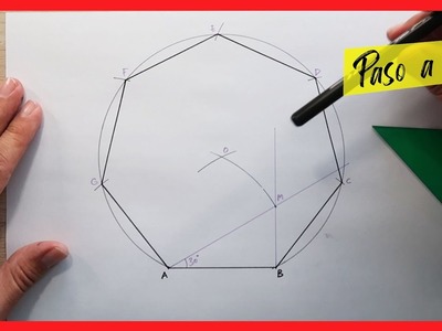 Cómo Dibujar un Heptágono a partir del Lado, con Compás. Polígono de 7 lados paso a paso.