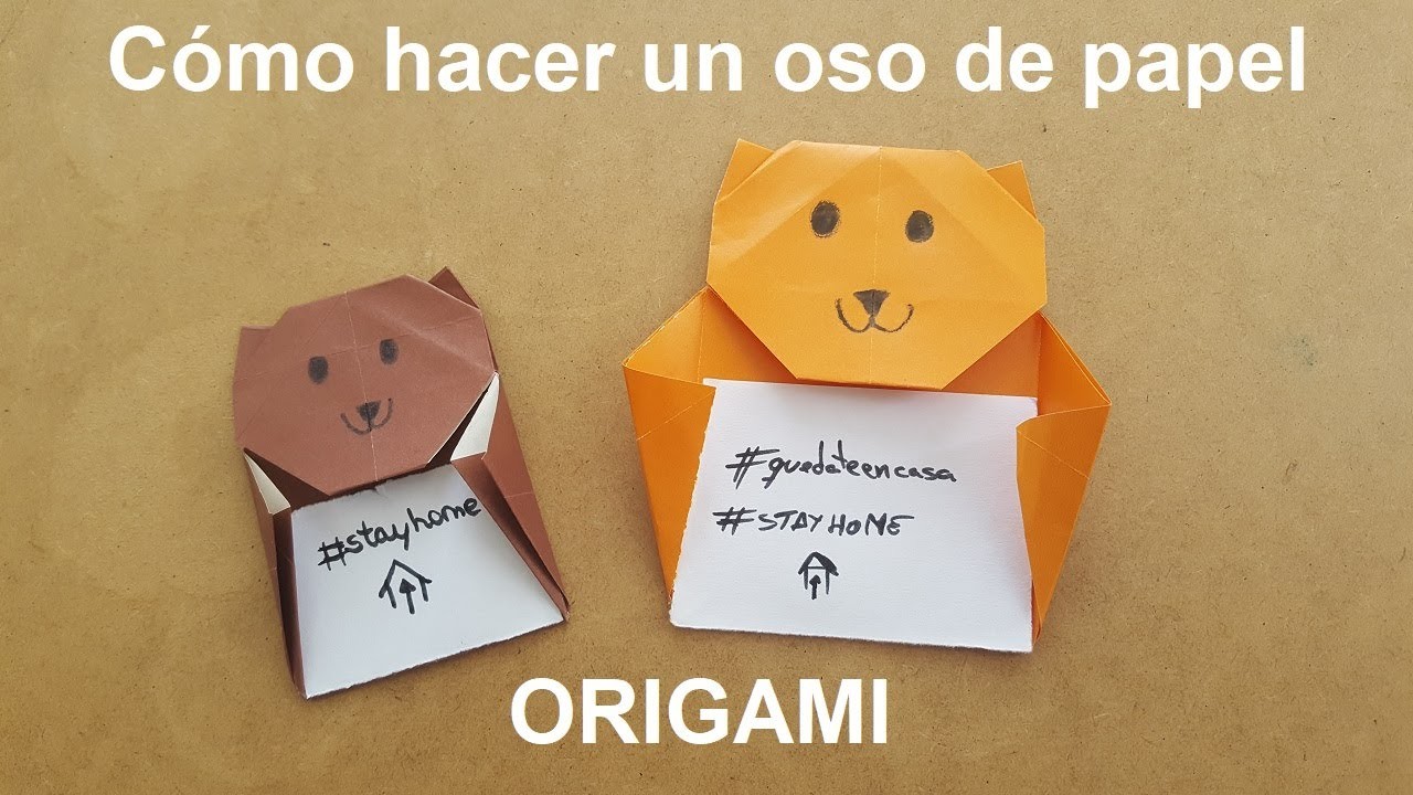 Cómo hacer un ???? | OSO | ???? de papel - Origami PASO A PASO