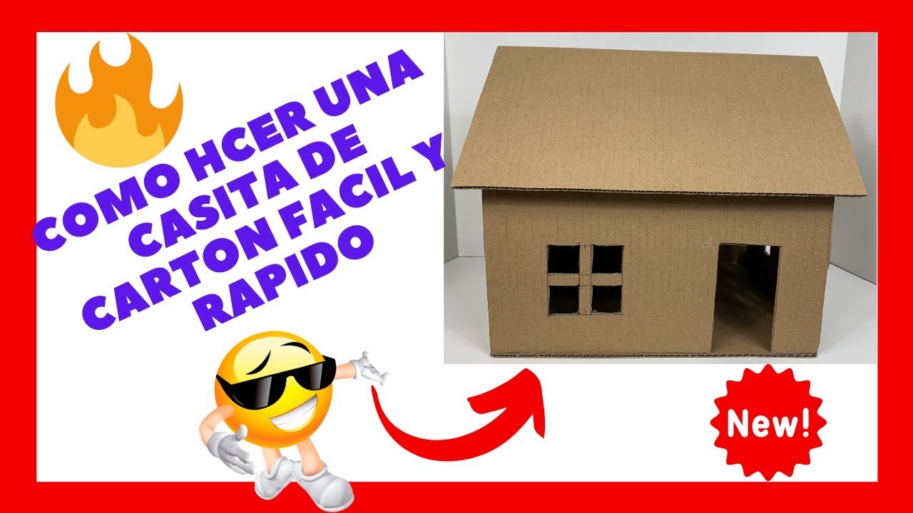 ✅Como Hacer una CASITA de CARTON FACIL y RAPIDO 2020 [ how to make a cardboard house ]