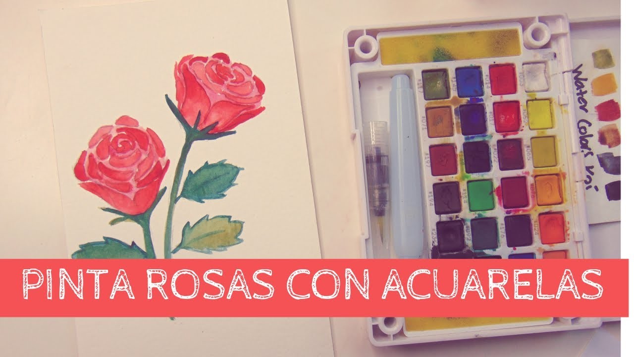 Cómo pintar, dibujar ROSAS con ACUARELAS! Muy facil!! | Laura Veronica