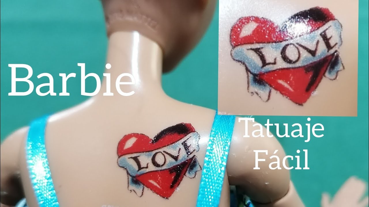 DIY BARBIE MINIATURA TATUAJE FÁCIL :CRAFT Y MANUALIDADES