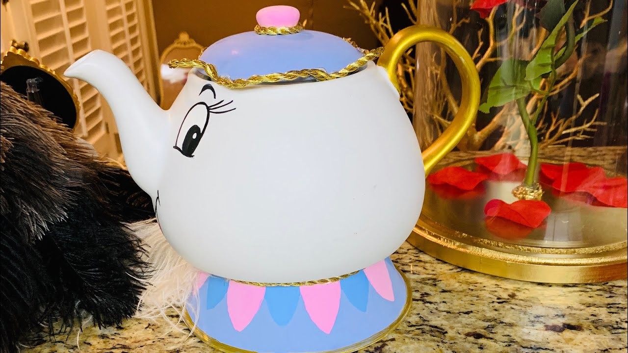 DIY Mrs Potts centerpieces quinceañera wedding on a budget .  my first YouTube video ❤️????