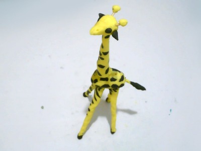 JIRAFA. Cómo hacer animales con plastilina o pasta de modelar.  Infantil.