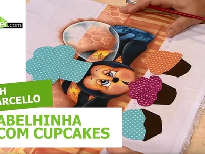 Patch Aplique Abelhinha com Cupcakes - Cah Marcello - 20.04.2020