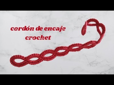 Cómo tejer encaje de crochet, cinta, cordón o correa de ganchillo en círculos. Trenda Lerenda