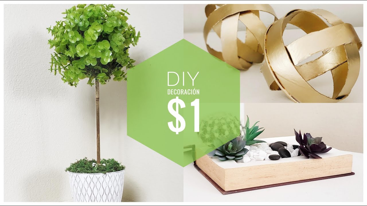 DECORACION DIY EN 5 MINUTOS CON 1 DOLLAR - DOLLAR TREE DIY