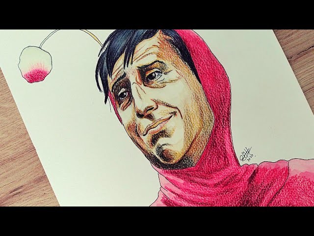 Dibujando a El Chapulín Colorado (Chespirito) | Speed Drawing