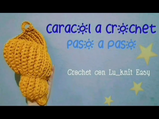DIY????Tutorial Crochet????Como tejer una CARACOLA  Facil????Caracola paso a paso????How to crochet shell