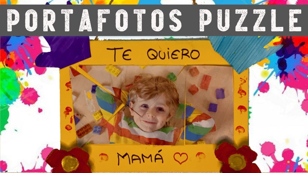 Portarretratos puzzle | Manualidad día de la madre fácil para niños