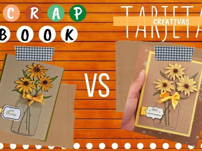 SCRAPBOOK VS TARJETAS CREATIVAS | Tarjeta con flores 3d para primavera || CcreativeArt