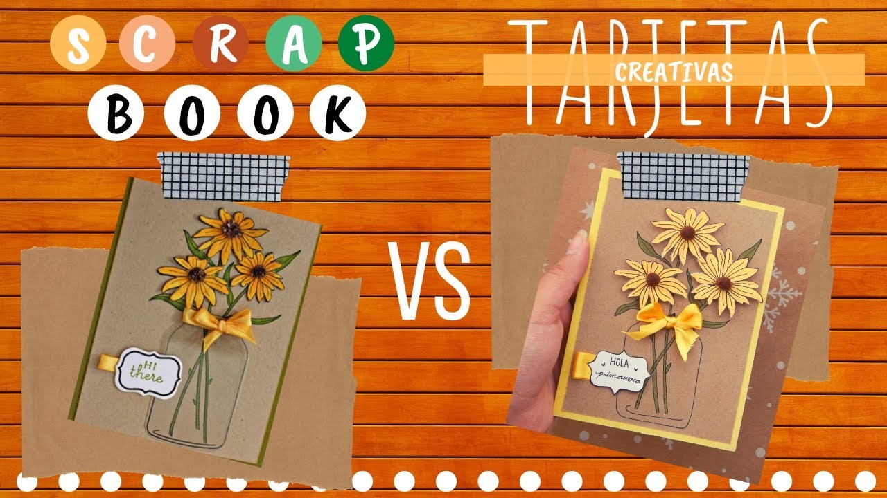 SCRAPBOOK VS TARJETAS CREATIVAS | Tarjeta con flores 3d para primavera || CcreativeArt
