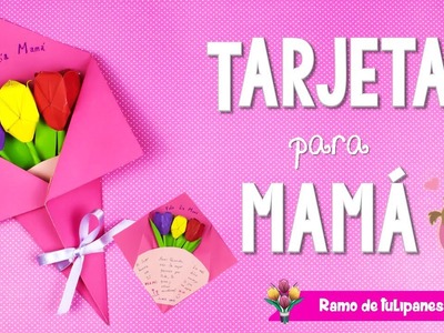 Tarjeta para el día de la madre - Tarjeta Ramo de tulipanes ???? |Partypop DIY????|