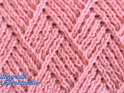 TEJIDOS A DOS AGUJAS: 82- Rombos Lineales. KNITTING WITH TWO NEEDLES: Linear Rhombus