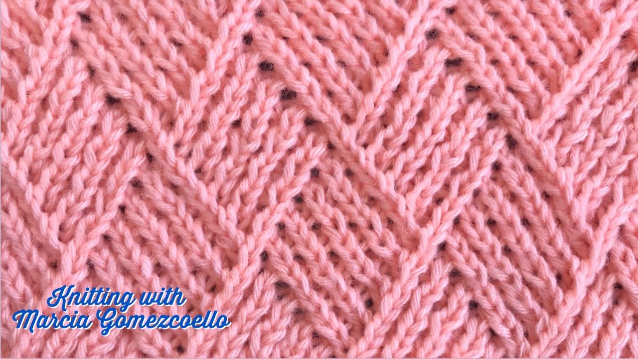 TEJIDOS A DOS AGUJAS: 82- Rombos Lineales. KNITTING WITH TWO NEEDLES: Linear Rhombus