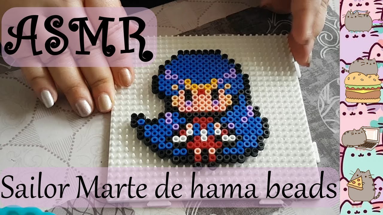 ASMR (Español): haciendo a sailor marte con hama beads