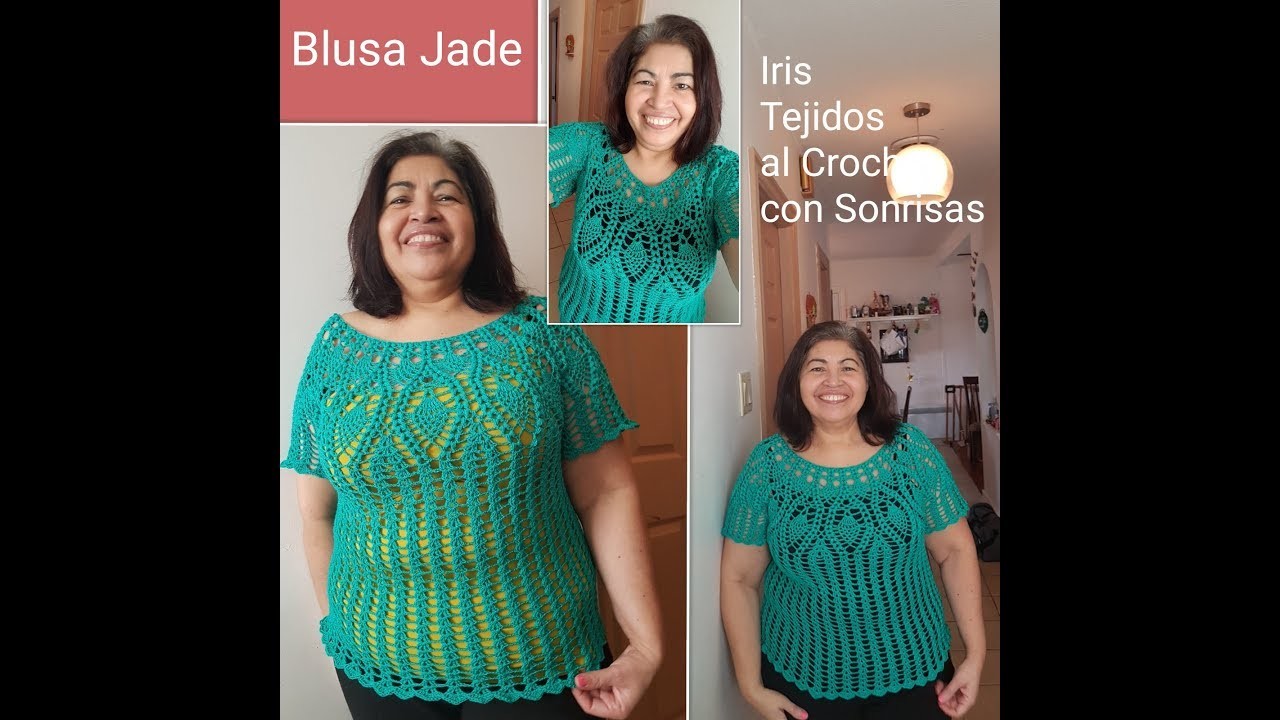 Blusa Jade  canesu primera parte a crochet