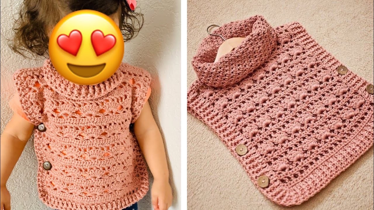 Capita o poncho para bebe tejido a crochet | 12 a 18 meses | paso a paso | tejidos bebe