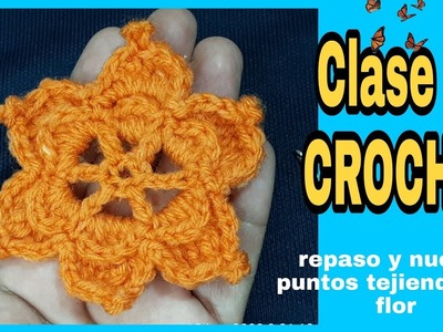 Como hacer crochet o ganchillo, clase 3, Repasemos tejiendo una flor ????