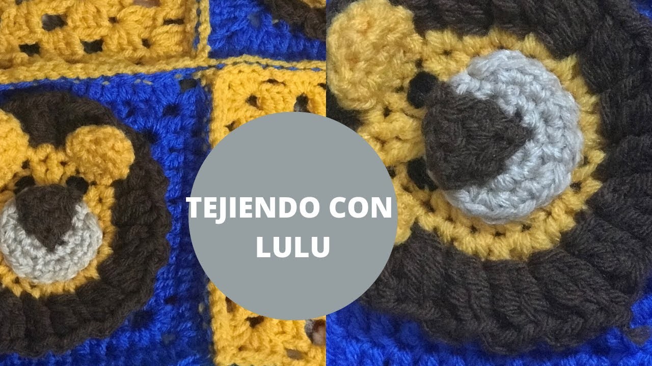 COMO TEJER A CROCHET GRANNYS. CARA DE LEON. COLCHAS, DECORACION O COJINES