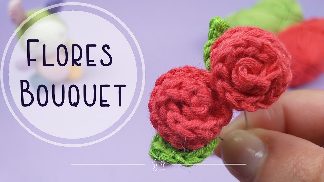 Cómo Tejer Mini Rosas a crochet | Rose Bouquet | Flores Muy Fácil