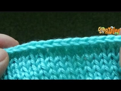 Cómo Terminar-Finalizar-Acabar un Tejido-Bind off Knitting - 2 agujas (753)