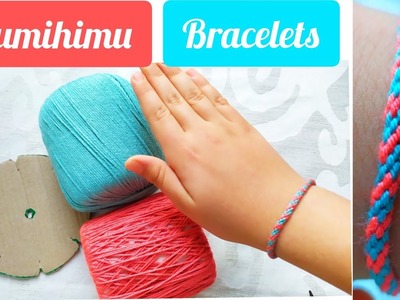 DIY| How to make friendship Bracelets with a Cardboard Disk????| Kumihimu Bracelets| ????إسوارة من الصوف