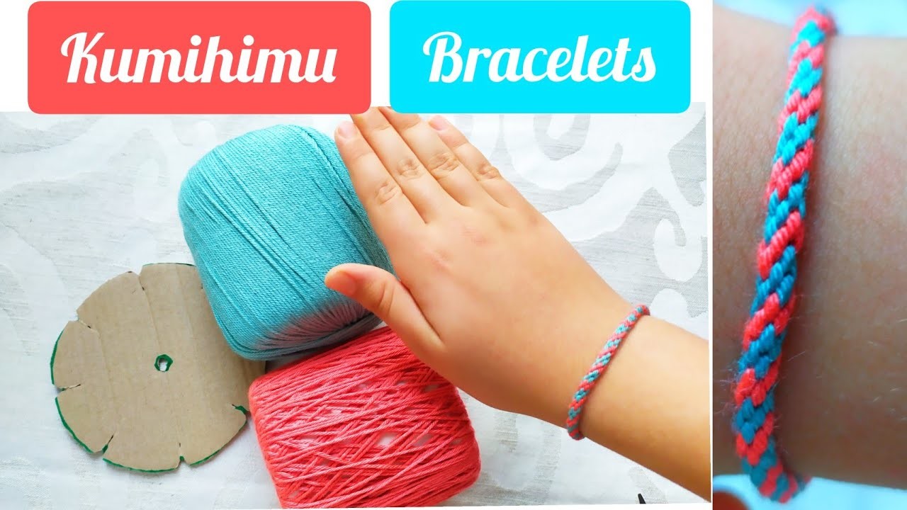 DIY| How to make friendship Bracelets with a Cardboard Disk????| Kumihimu Bracelets| ????إسوارة من الصوف