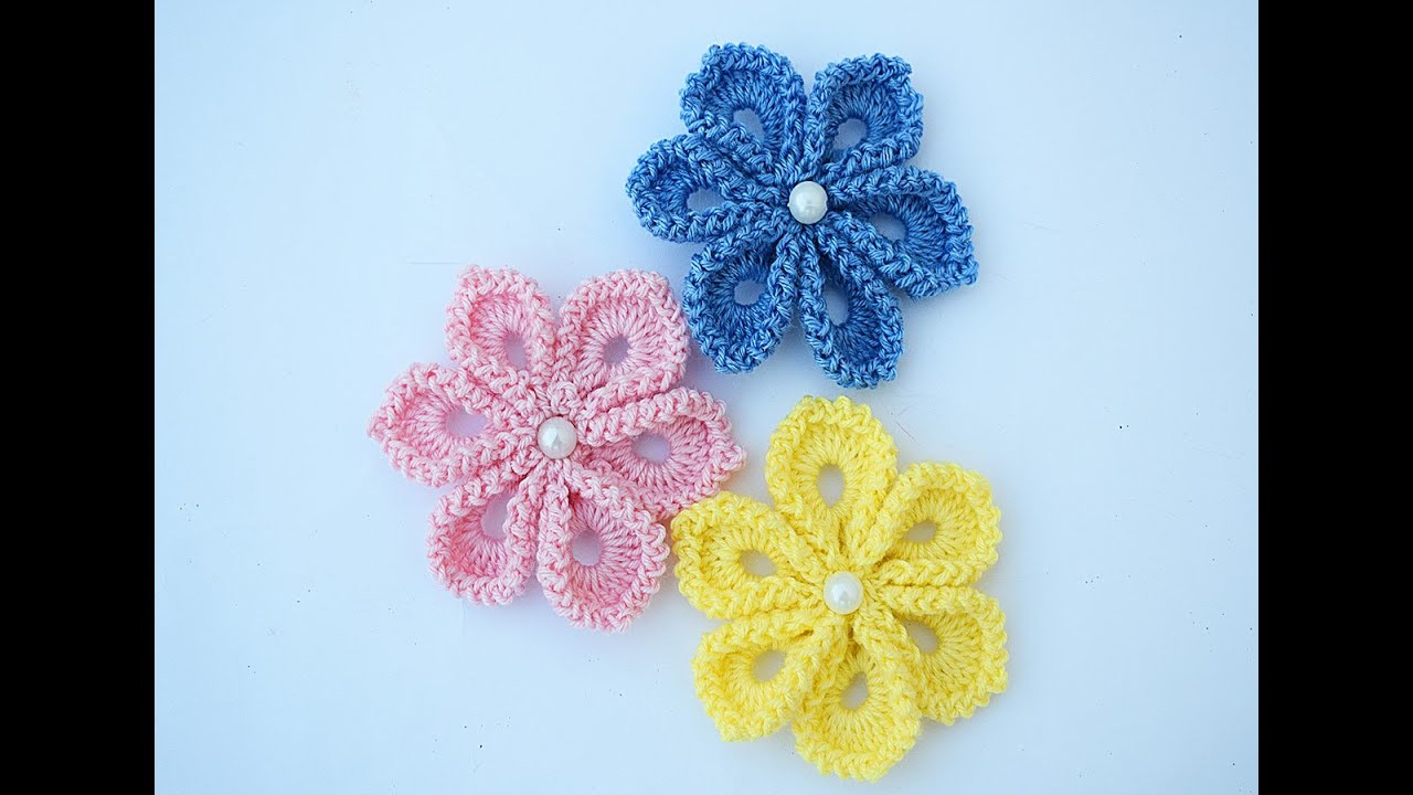 Flor a crochet muy fácil y sencilla