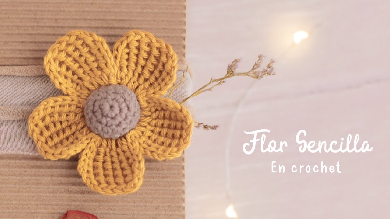 Flor de cinco pétalos | Crochet