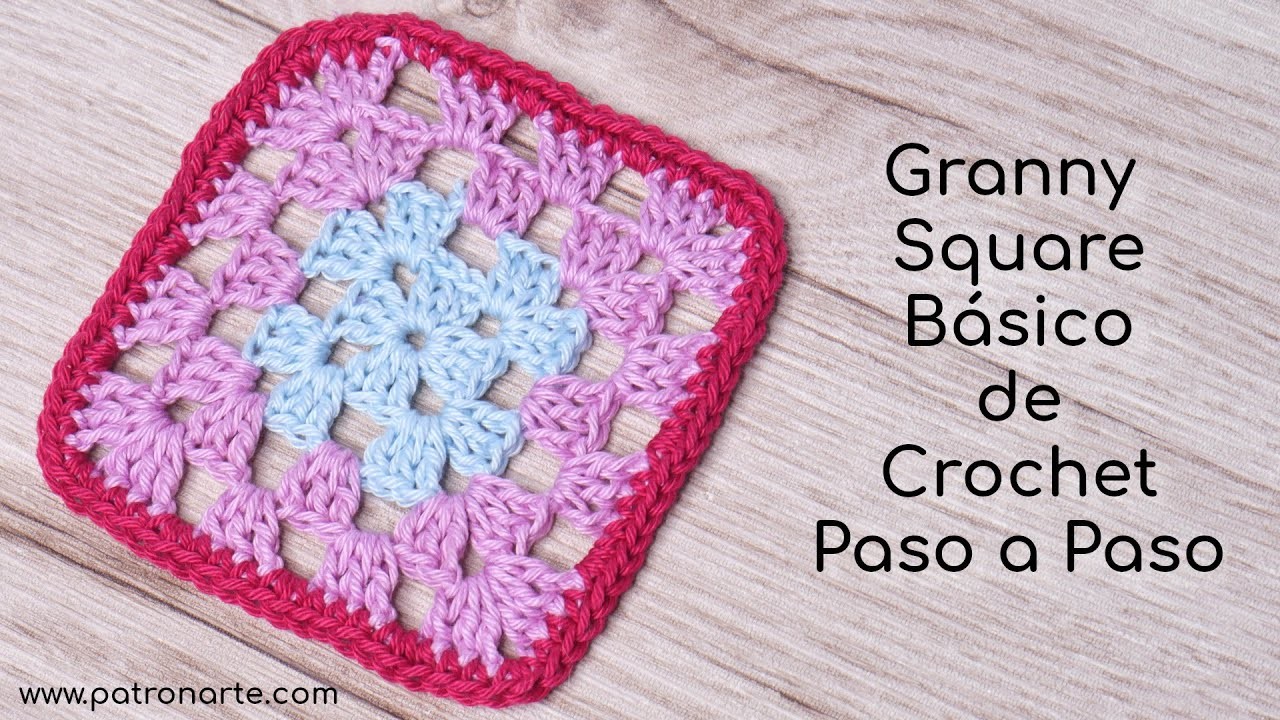 Granny Square a Crochet - Ganchillo Básico Paso a Paso | Crochet para Principiantes #crochet