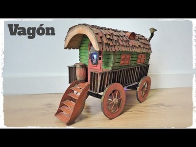 ???? How to Do a Gypsy Wagon. Cómo hacer un Vagón de Cartón DIY