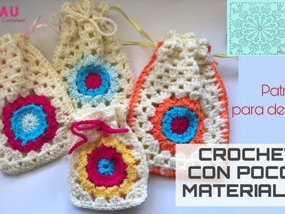 Ideas fáciles a Crochet con poquito material | BOLSITAS | Nuestra Terapia Crochetera | EliClau