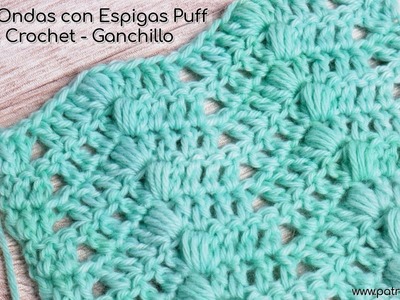 Punto Ondas con Espigas Puff de Crochet - Ganchillo | Tutoriales de Crochet Paso a Paso #crochet