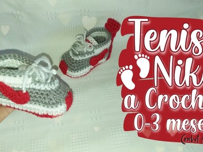 TENIS NIKE A CROCHET DE 0-3 MESES | Tejidos a Crochet | Crochet Anaid