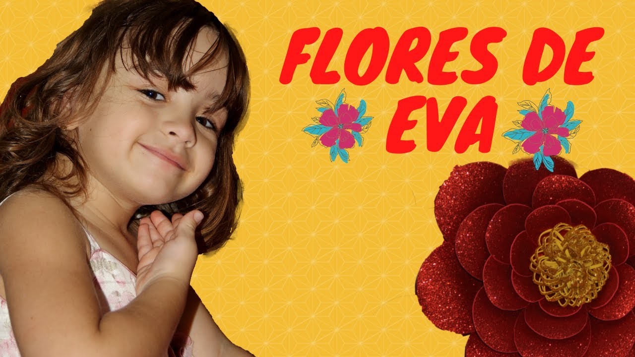 TUTORIAL COMO FAZER FLOR DE EVA. Decore sua festa com essa flor linda e fácil de fazer